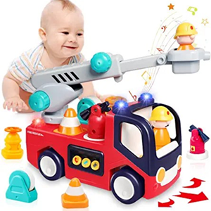 اسباب بازی ماشین آتش نشانی موزیکال هولی تویز Hola Toys مدل E8998_اسباب بازی ماشین